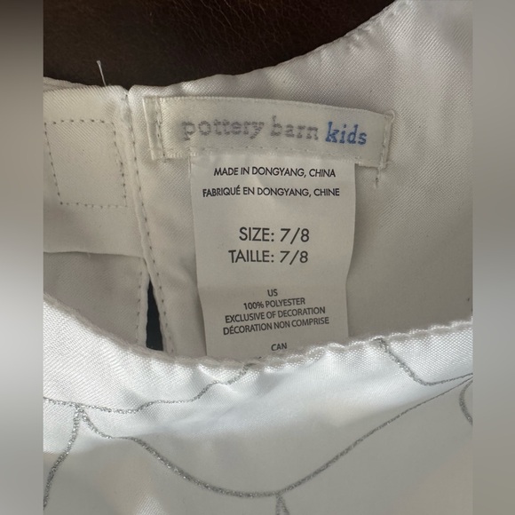 Pottery Barn Kids White Roaring 20’s Era Flapper Dress Costume 7-8 - Picture 10 of 11